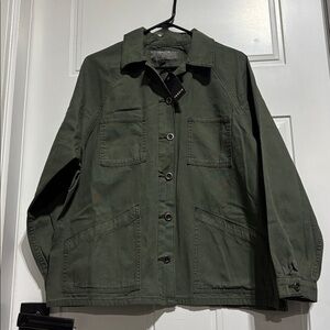 Torrid Canvas Raglan Chore Jacket,Feel The Fit,button down,pockets Size 0-LG 12